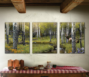 Personalized Timber Wilderness Triptych Wall Art