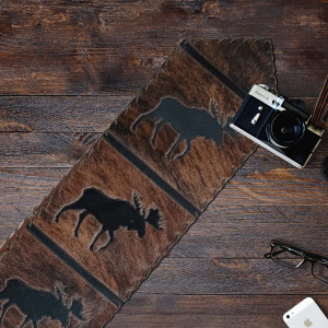 Moose Brindle Leather Table Runners