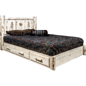 Ranchman's Platform Bed w/Storage& Pine Designs