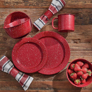 Lodge Red Dinnerware Collection