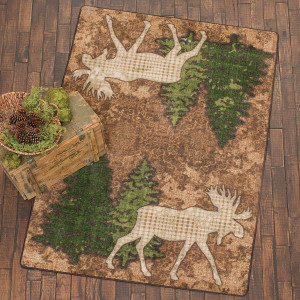 Pine Gulch Moose Rug Collection