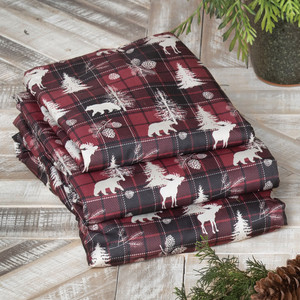 Yukon Plaid Moose & Bear Sheet Sets - CLEARANCE