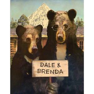 Bearly Gothic Personalized Wall Art