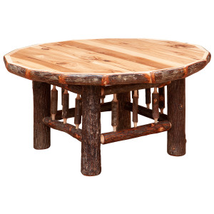 Bark-On Hickory Coffee Tables - 42 Inch