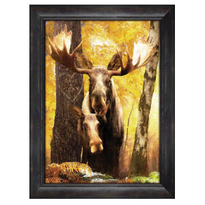 Personalized Moose Couple Framed Art
