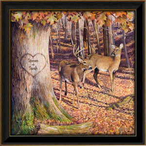 Autumn Deer Personalized Wall Art