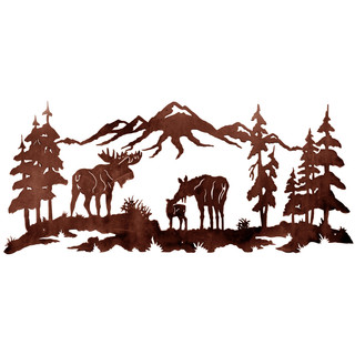 Deer Family Metal Wall Art | Black Forest Decor