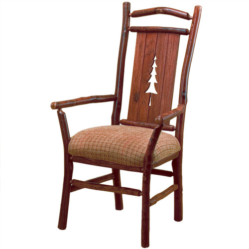 Black Forest Pine Tree Hickory Arm Chair - Set of 2