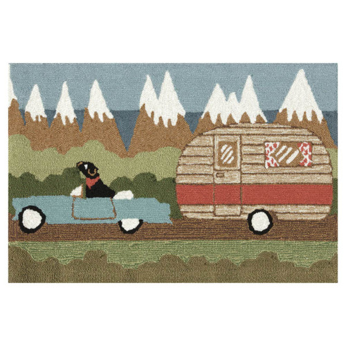Frontporch Camping Dog Green Rug - 1 x 2 - OUT OF STOCK UNTIL 04/17/2024