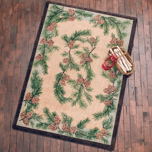 Gifts of the Forest Green Rug - 5 x 8