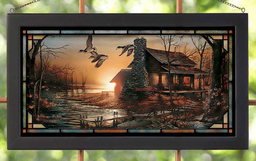 Golden Retreat Stained Glass Art - OUT OF STOCK UNTIL 10/04/2024