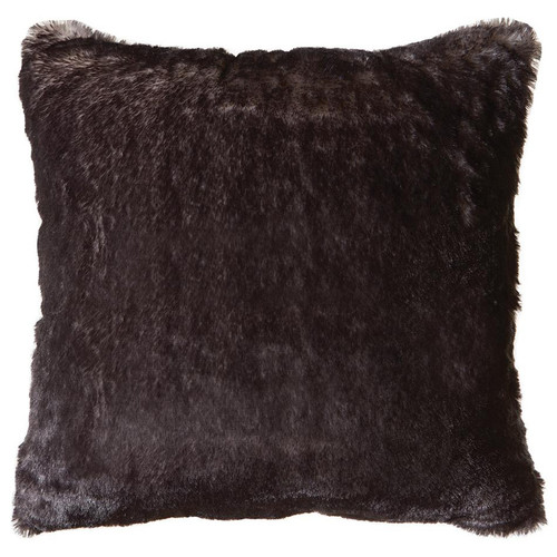 Gray-Tipped Fox Faux Fur Pillow