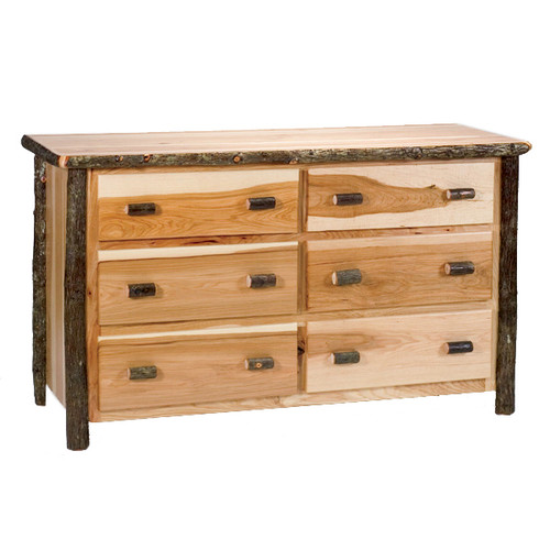 Hickory 6 Drawer Premium Dresser - Traditional Hickory