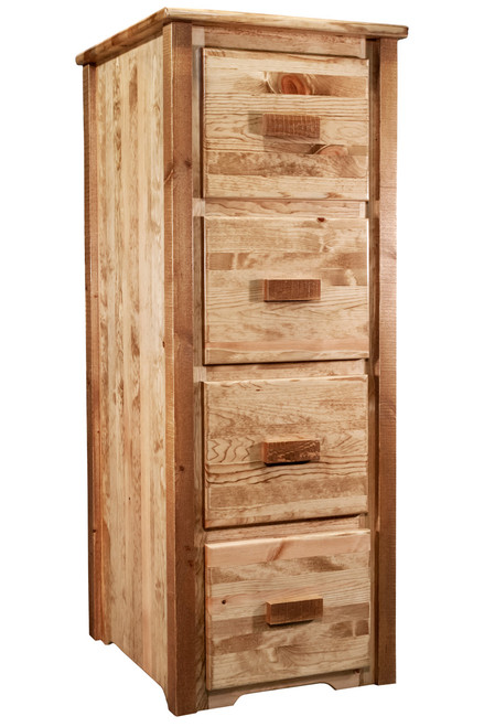 Homestead 4 Drawer File Cabinet - Stained & Lacquered