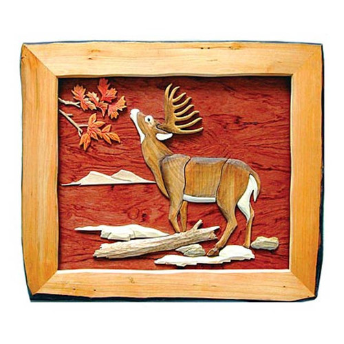 Hungry Buck Wood Wall Art