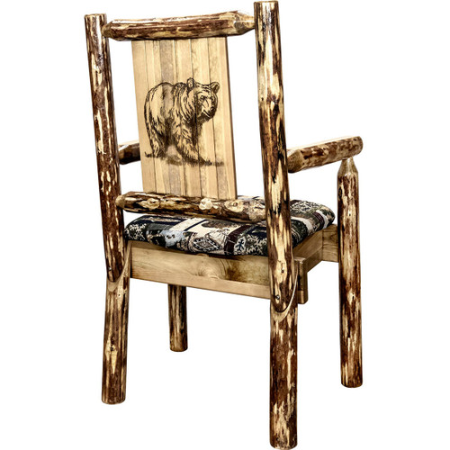 Woodsman Upholstery Captain's Chairs w/ Animals