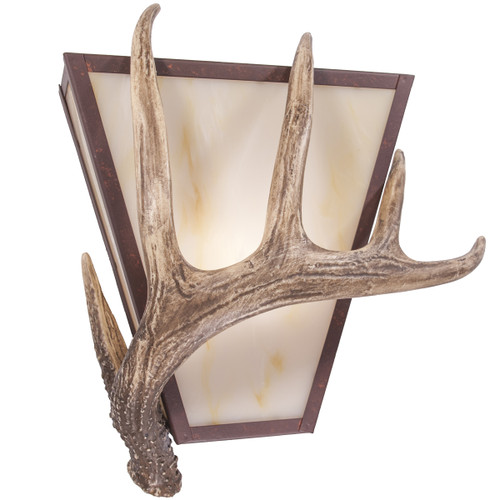 Jackson Hole Antler Wall Sconce - Rust