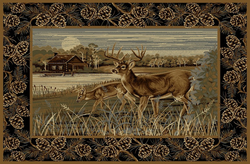 Lakeside Deer Rug - 5 x 7