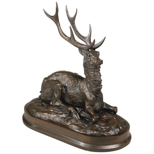 Laying Deer Sculpture