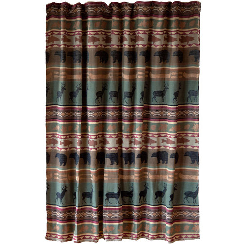 Lodge Bands Shower Curtain - OUT OF STOCK UNTIL 04/17/2024