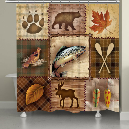 Lodge Icons Shower Curtain