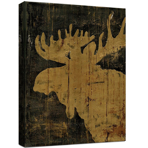 Lodge Silhouettes Canvas Art - Moose