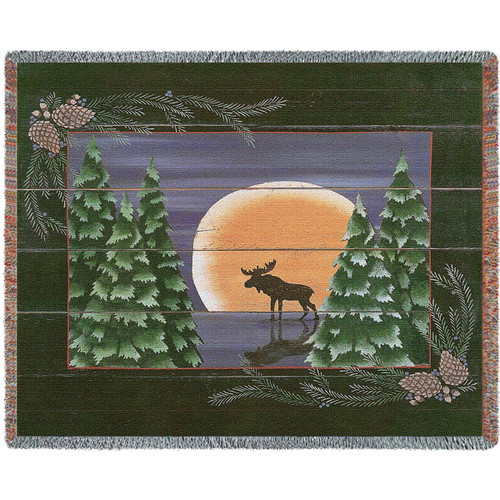 Moonlight Moose Blanket