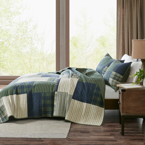 Hunter Plaid Quilt Bedding Collection