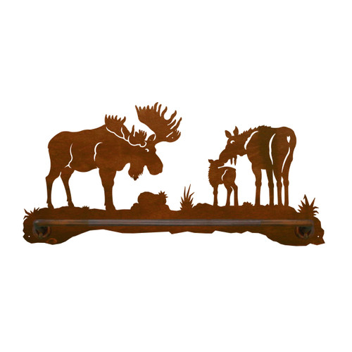 Moose Family II Hand Towel Bar - 18 Inch