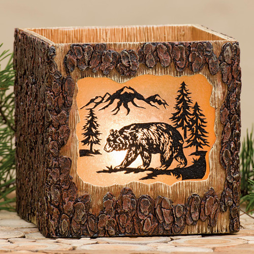 Mountain Bear Bark Nightlight