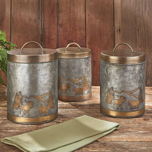 Mountain Moose & Bear Canisters - Set of 3