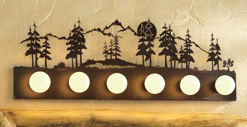 Mountain Scene Vanity Light - 6-Light