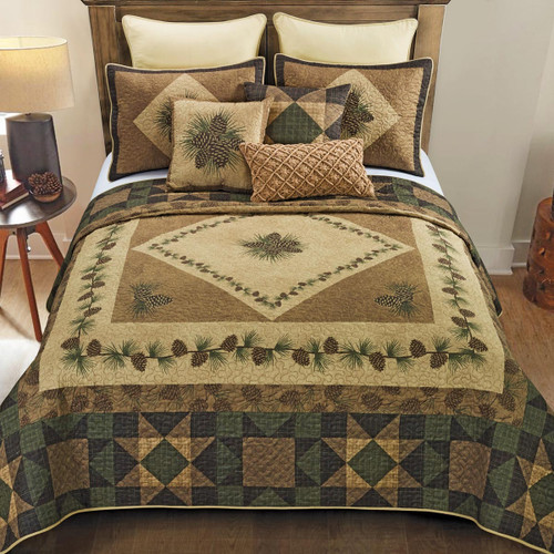 Pinecone Grove Quilt Bedding Collection