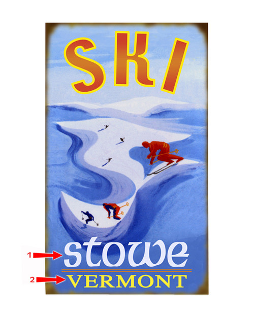 Retro Ski Sign