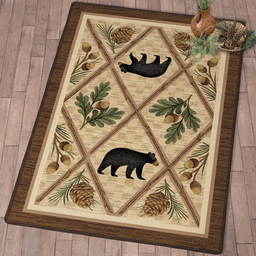 Nantahala Trails Bear Rug - 3 x 4