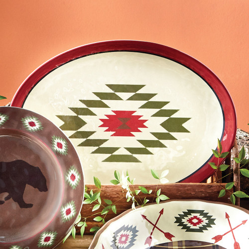 Native Bear Melamine Serving Platter