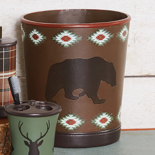 Native Wildlife Bathroom Set (3pcs), Black Forest Decor