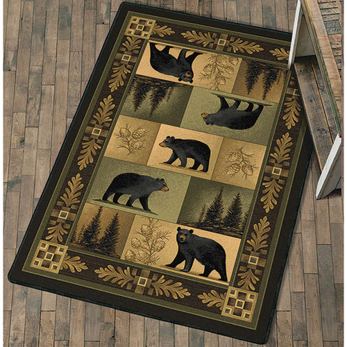 Nature's Portraits Black Bear Rug - 8 x 11