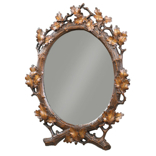 Oval Oak Leaf Wall Mirror