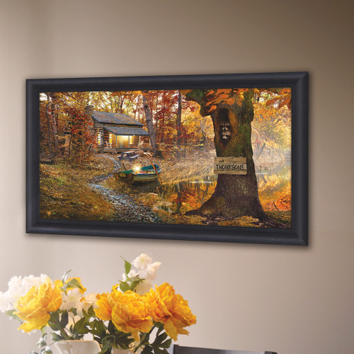 Personalized Lake Lodge Framed Art - Large