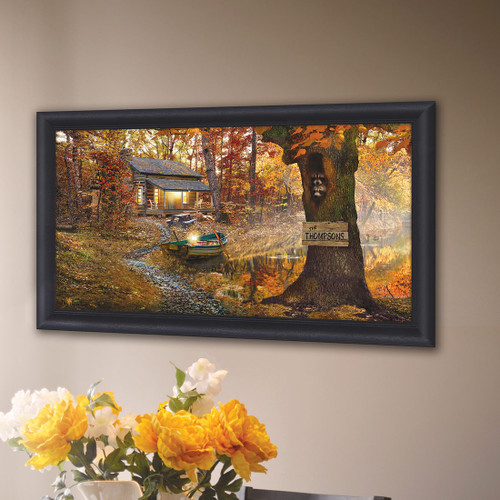 Personalized Lake Lodge Framed Art - Small