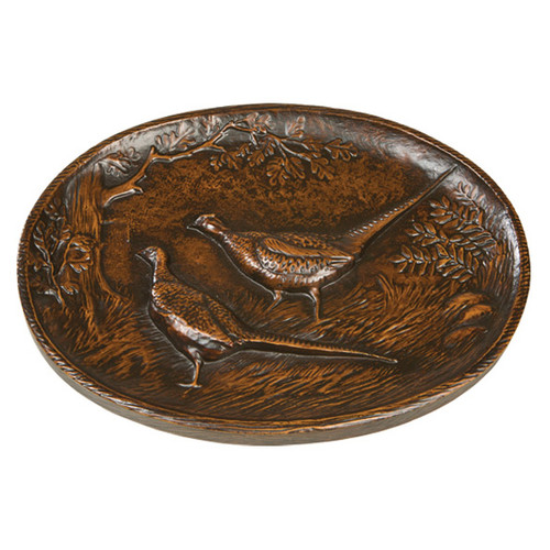 Pheasant Plaque - English Oak