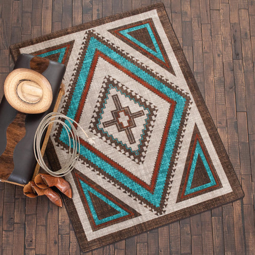 Southwest Nights Turquoise Rug Collection