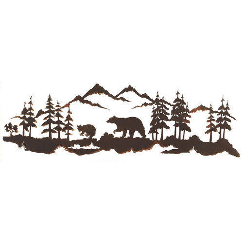 Bear Family Metal Wall Art