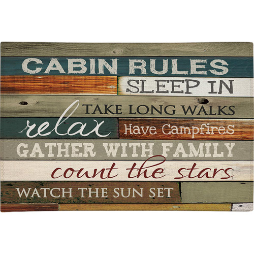 Rules of the Cabin Chenille Rug - 3 x 5