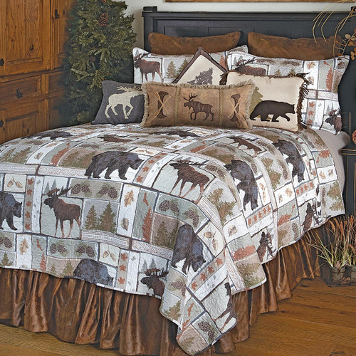 Bear & Moose Wilderness Quilt Bedding Collection