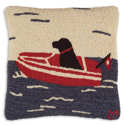 Seadog Hooked Wool Pillow