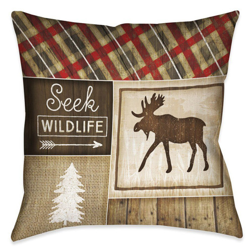 Seek Wildlife 20 x 20 Outdoor Pillow