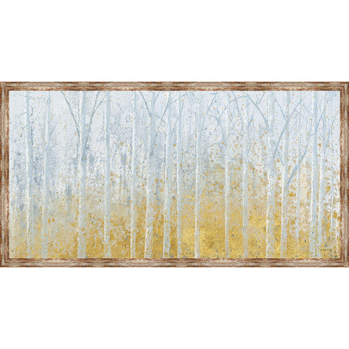 Silver Forest View Framed Canvas