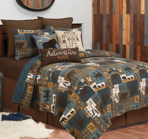 Wildlife Lakeside Trails Quilt Bedding Collection